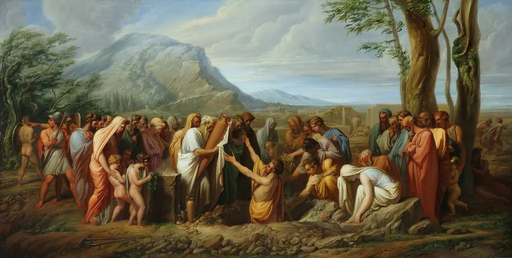 Sepoltura delle ceneri di Temistocle nella terra attica, by Giuseppe Bossi