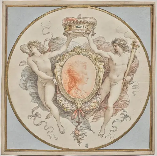 Portrait of a Lady with an Elaborate Cartouche, by Giuseppe Cades