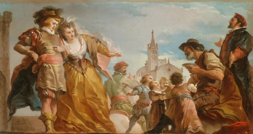 The Meeting of Gautier, Count of Antwerp, and his Daughter, Violante, by Giuseppe Cades