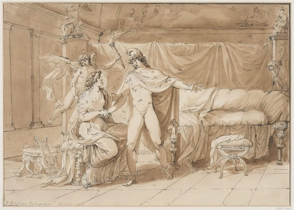 Paris and Helen, with Hymen, by Giuseppe Cammarano, 1792