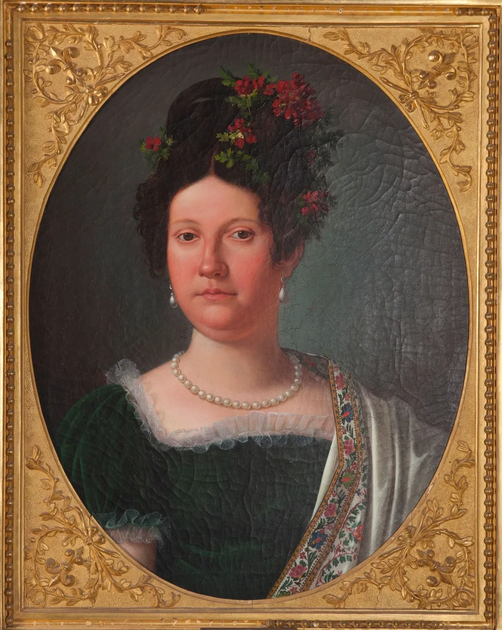 Portrait of María Isabella of Spain (1789-1848), Gueen of the Two Sicilies, by Giuseppe Cammarano, oil, 1819