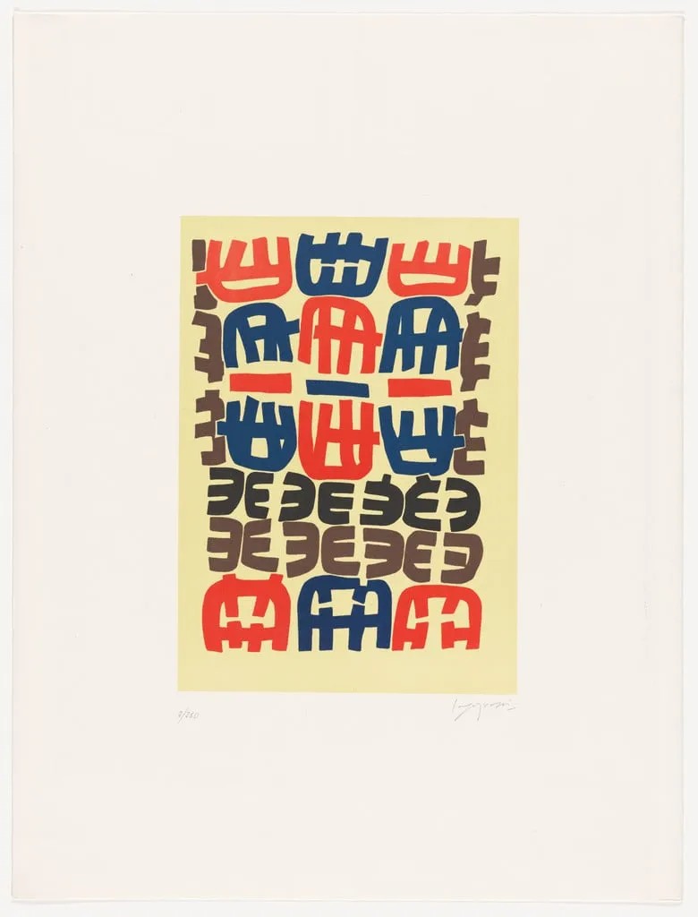 Untitled, by Giuseppe Capogrossi, ink, 1968