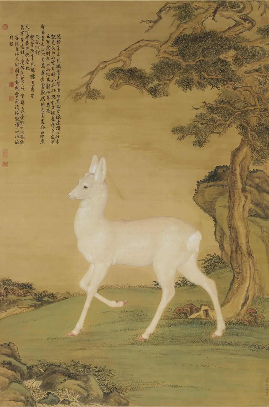 Auspicious Roe Deer, by Giuseppe Castiglione, unspecified, 1751