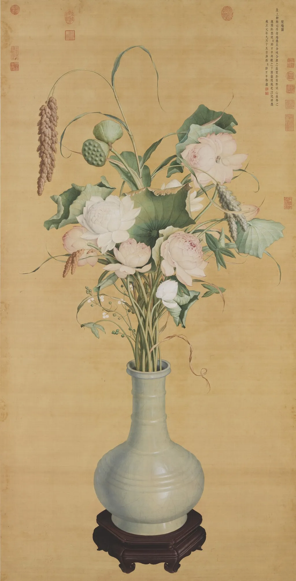 Gathering of Auspicious Signs, by Giuseppe Castiglione, unspecified, 1723