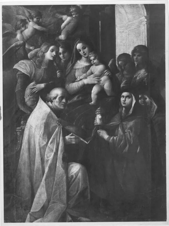 Madonna with Child, Angels and Saints, by Giuseppe Cesari, unspecified, 1604