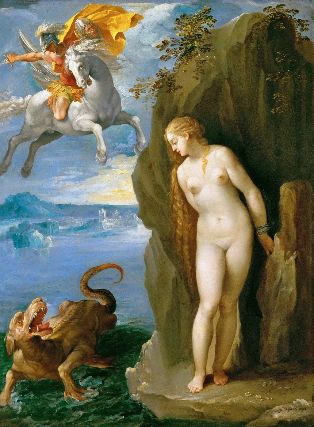 Perseus and Andromeda, by Giuseppe Cesari, oil, 1602