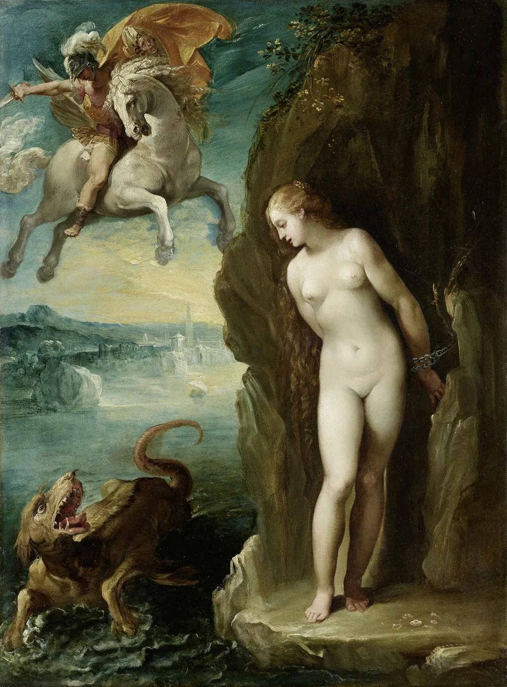 Perseus Freeing Andromeda, by Giuseppe Cesari, oil, 1598