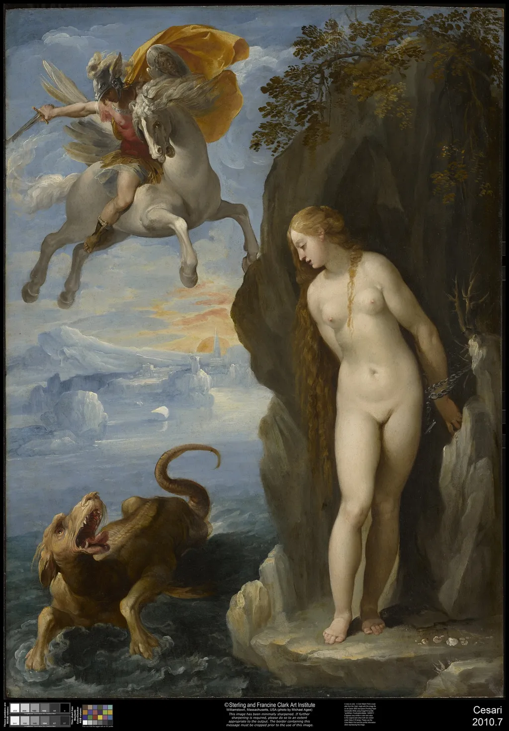 Perseus Rescuing Andromeda, by Giuseppe Cesari, oil, 1560