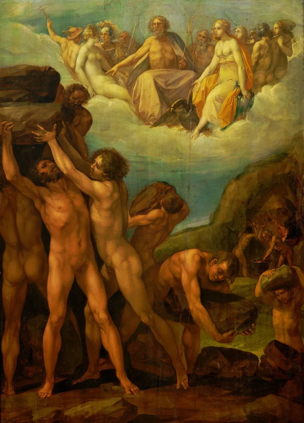 Sturm der Giganten gegen den Olymp, by Giuseppe Cesari, unspecified, 1620
