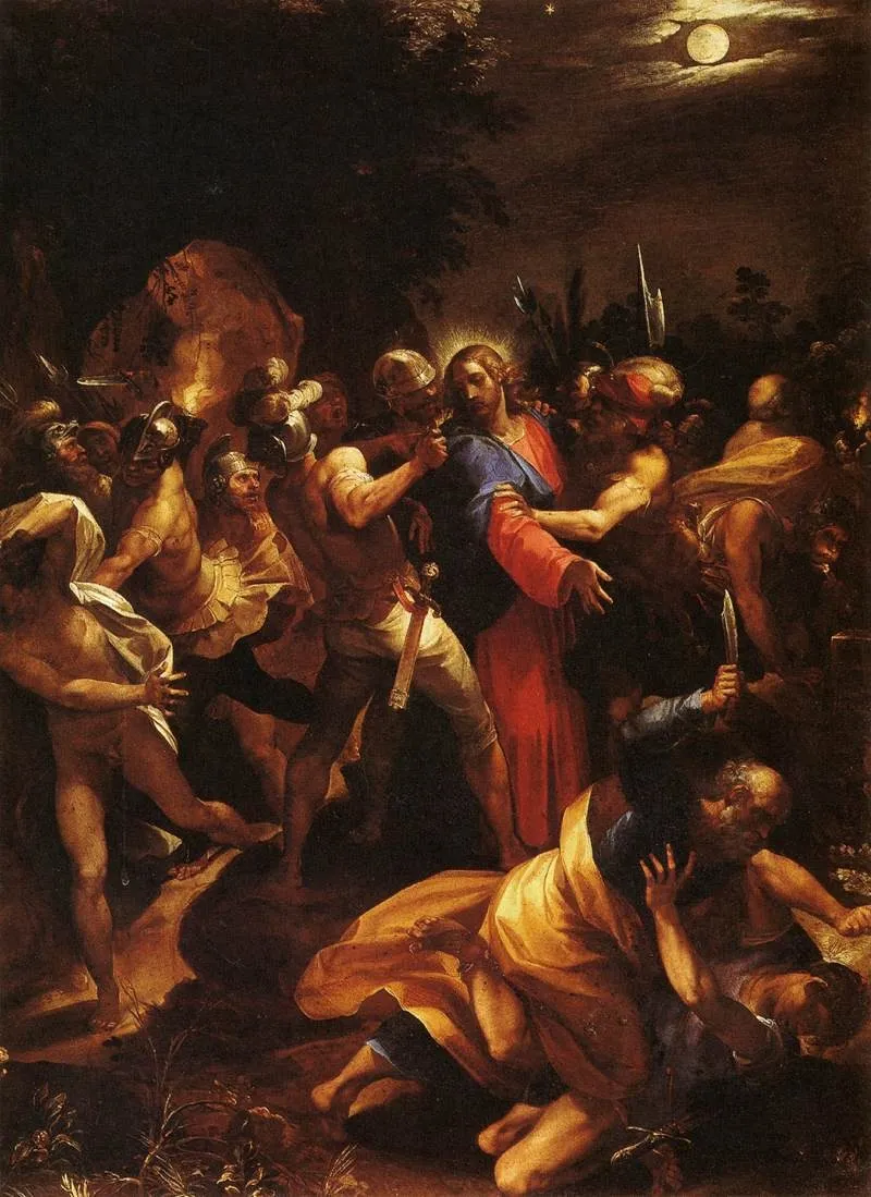 Taking of Christ, by Giuseppe Cesari, oil, 1600