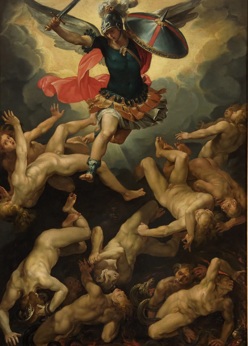The Fall of the Rebel Angels, by Giuseppe Cesari, unspecified, 1610