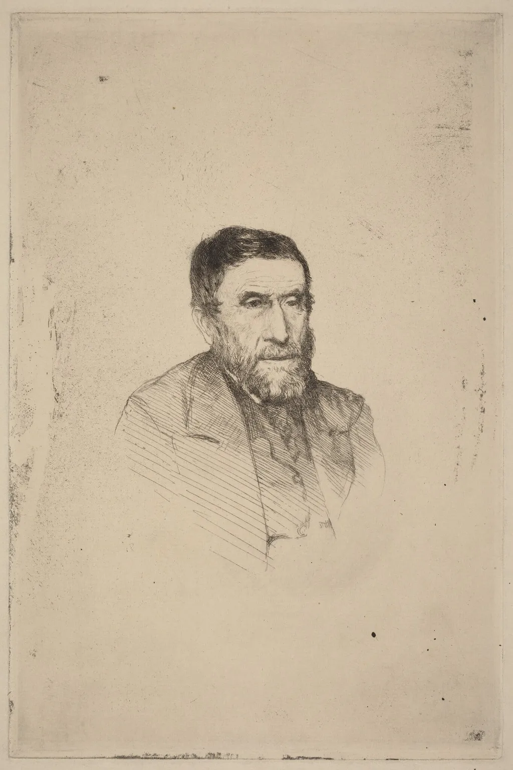 Portrait of a Man, by Giuseppe De Nittis, ink, 1865