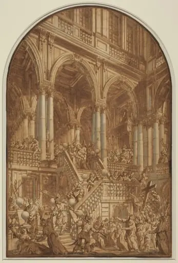 Christ Led Captive from a Palace, by Giuseppe Galli Bibiena