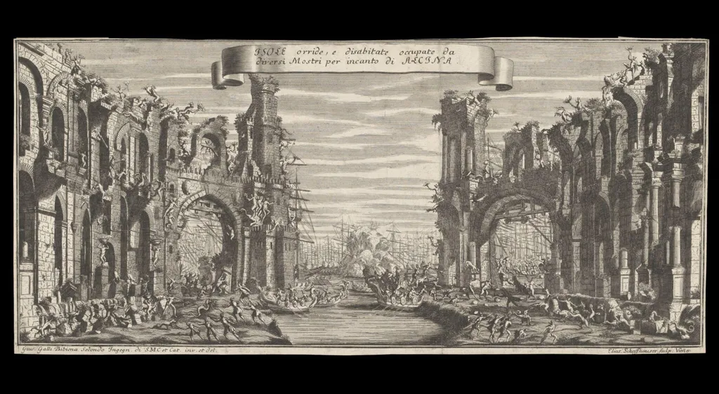 H Beard Print Collection, by Giuseppe Galli da Bibiena, 1750