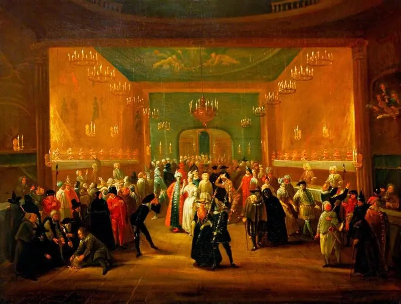 A Masquerade at the King's Theatre, Haymarket, by Giuseppe Grisoni