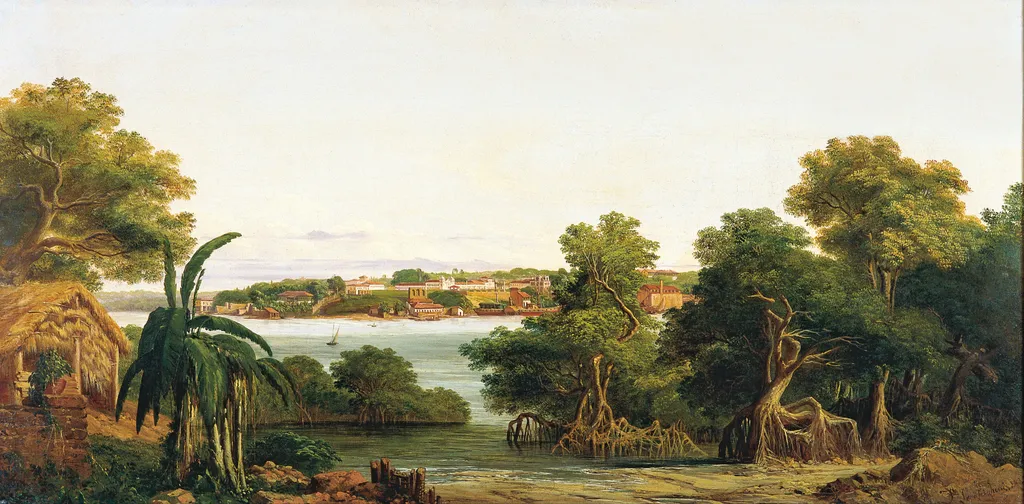 View of São Luis do Maranhão, by Giuseppe Leone Righini, oil, 1863