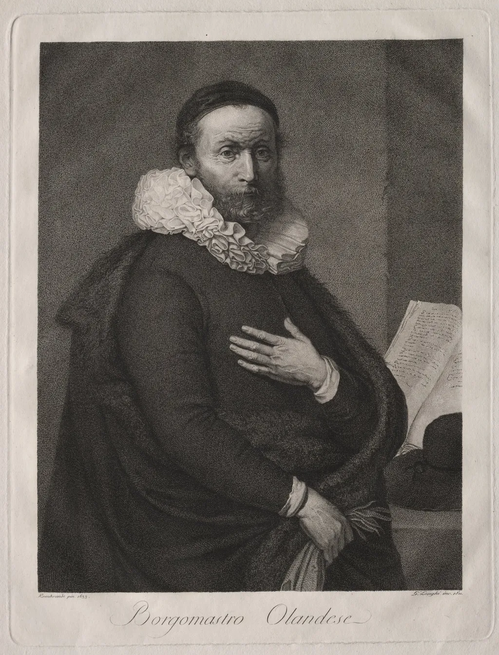 The Dutch Burgomaster, by Giuseppe Longhi, 1811