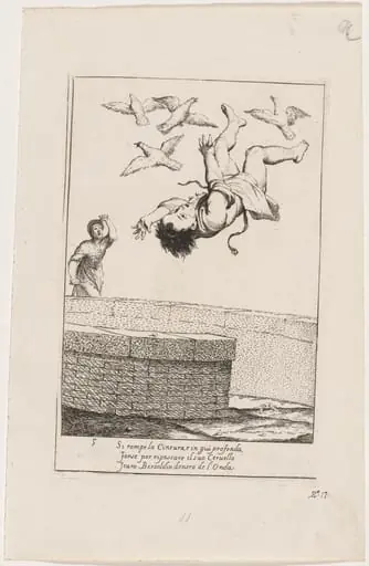 Bertoldino Falling into a Fish Pond, by Giuseppe Maria Crespi