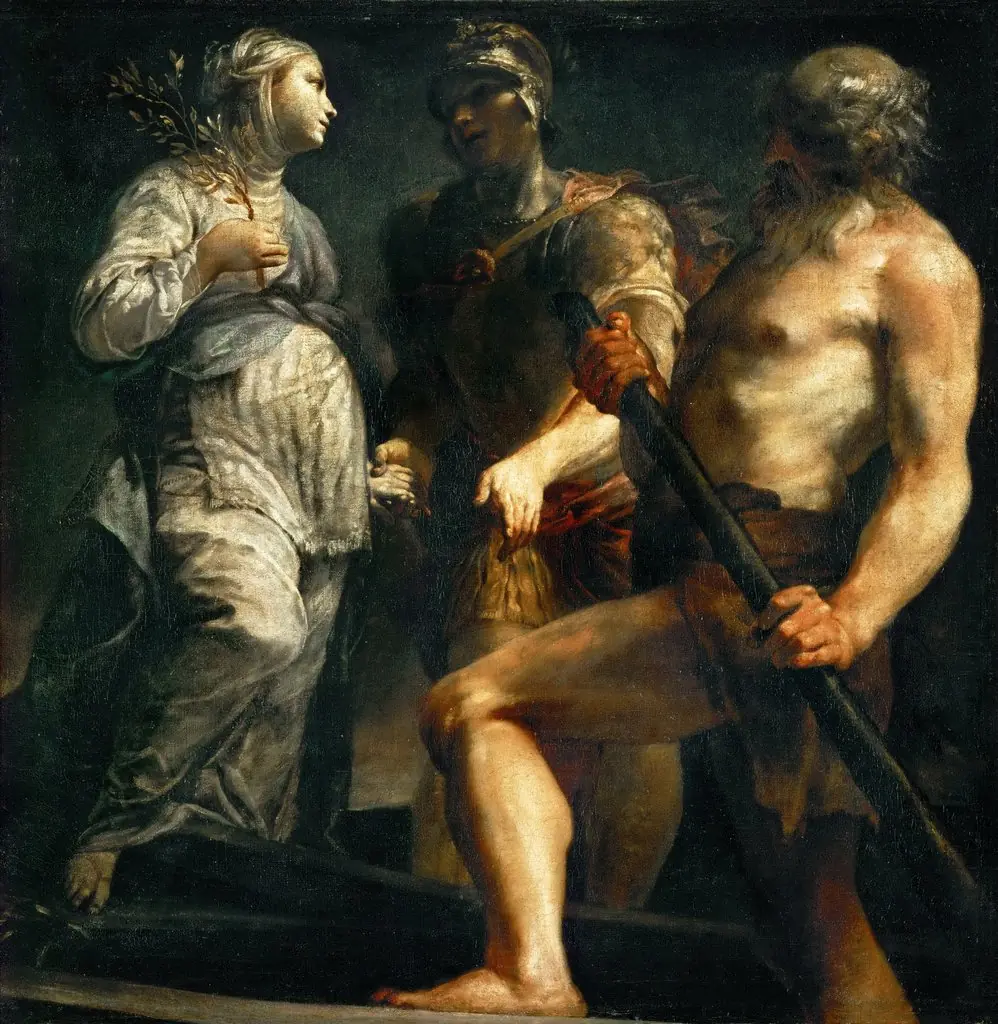 Сивілла Кумська, Еней і перевізник Харон (картина), by Giuseppe Maria Crespi