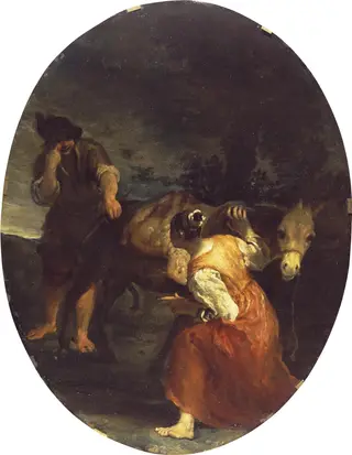 Genre Scene: Shepherd and Shepherdess, by Giuseppe Maria Crespi, 1730