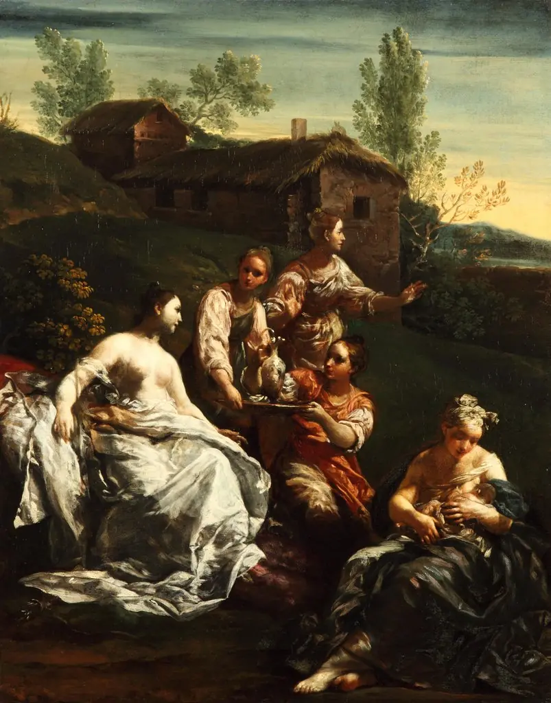 The birth of Arkas or the birth of Adonis (?), by Giuseppe Maria Crespi
