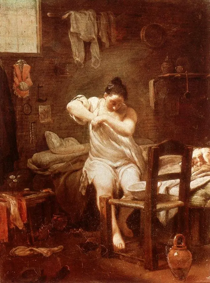 Woman Searching for Fleas, by Giuseppe Maria Crespi