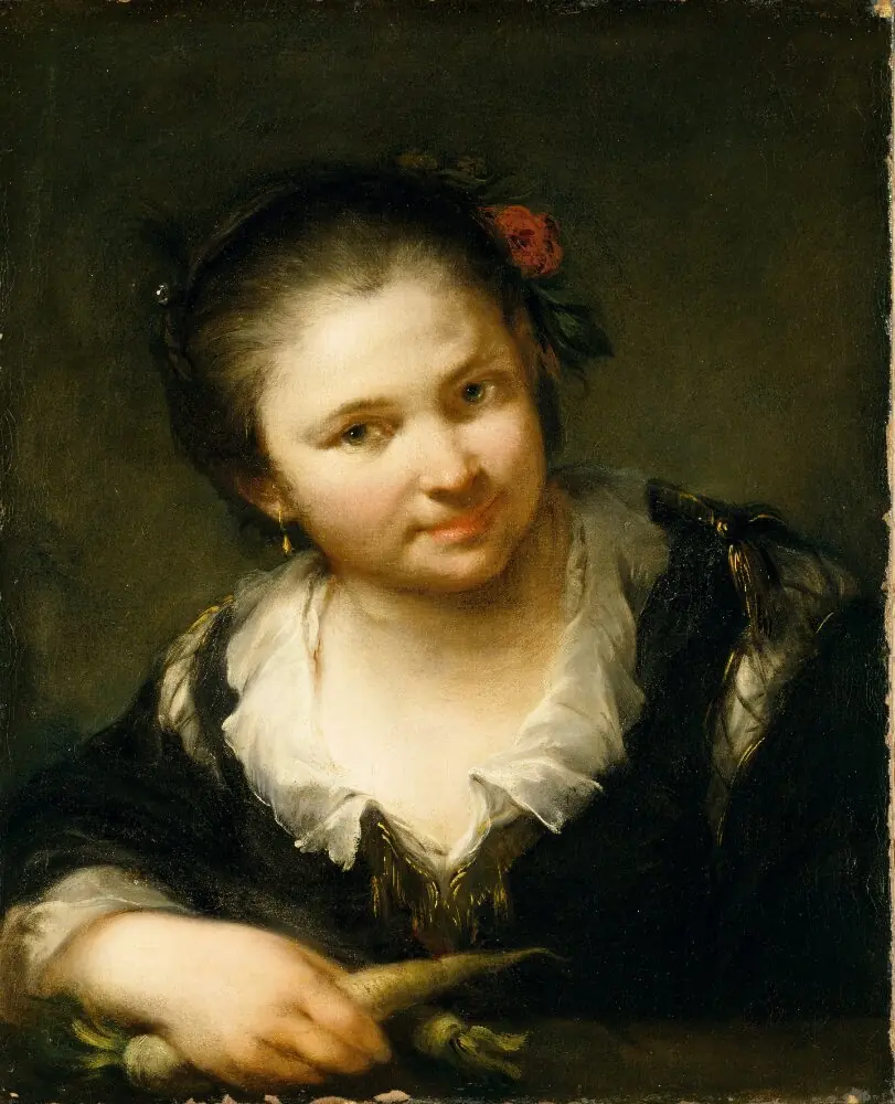 Girl with Vegetables, by Giuseppe Nogari