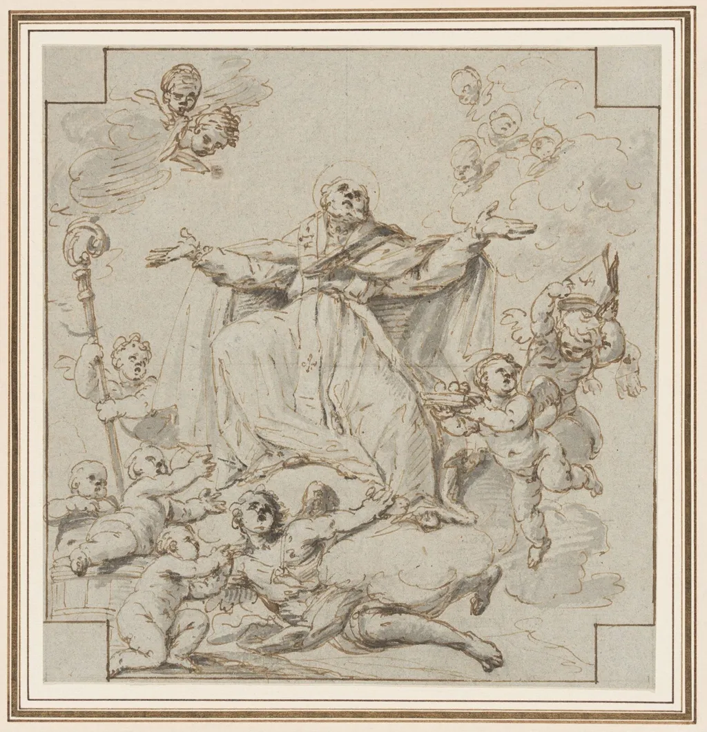 Apotheosis of St Nicholas of Bari, by Giuseppe Passeri, 1650