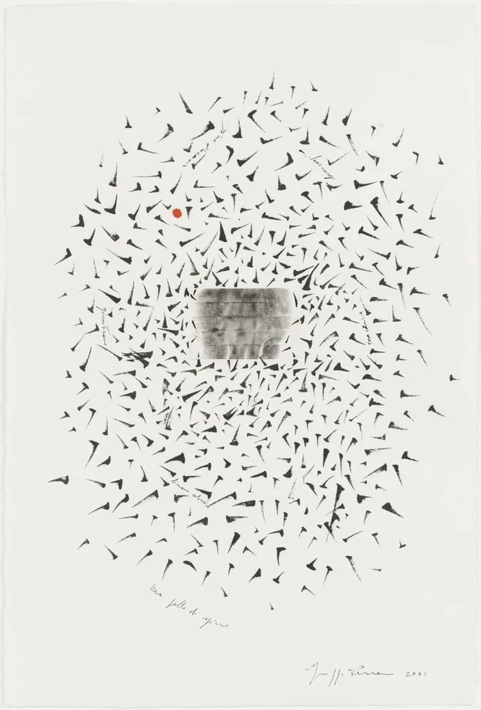 Untitled, by Giuseppe Penone, ink, 2001
