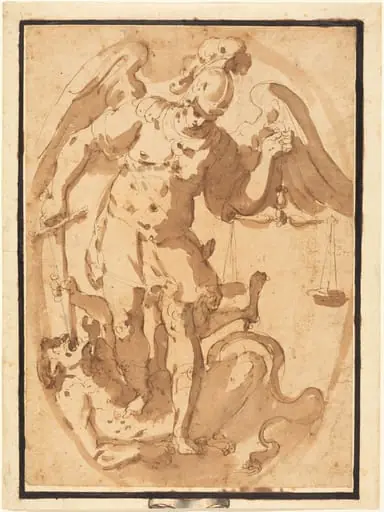 Saint Michael with Lucifer, by Giuseppe Porta