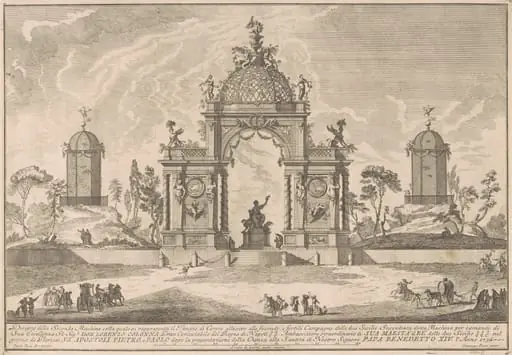 The Seconda Macchina for the Chinea of 1756: The Temple of Ceres, by Giuseppe Pozzi