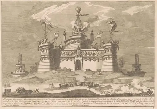 The Seconda Macchina for the Chinea of 1757: The Fortress of Cockaigne, by Giuseppe Pozzi