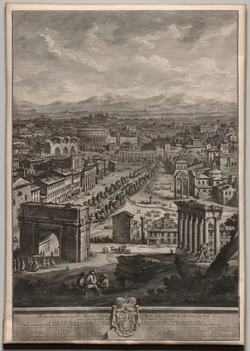 The Campo Vaccino, by Giuseppe Vasi