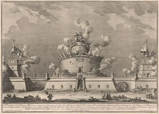 The Prima Macchina for the Chinea of 1759: A Fortress, by Giuseppe Vasi