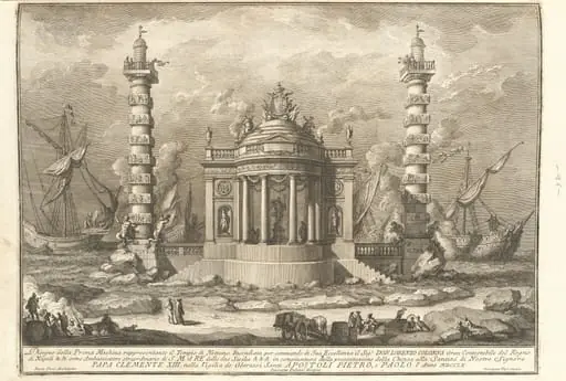 The Prima Macchina for the Chinea of 1760: The Temple of Neptune, by Giuseppe Vasi