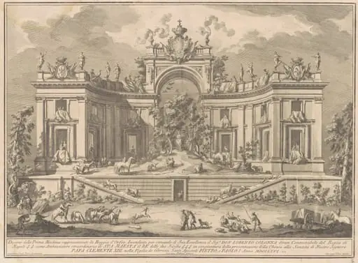 The Prima Macchina for the Chinea of 1766: The Palace of Orpheus, by Giuseppe Vasi