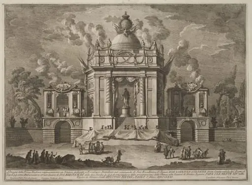 The Prima Macchina for the Chinea of 1771: The Temple of Asclepius, by Giuseppe Vasi