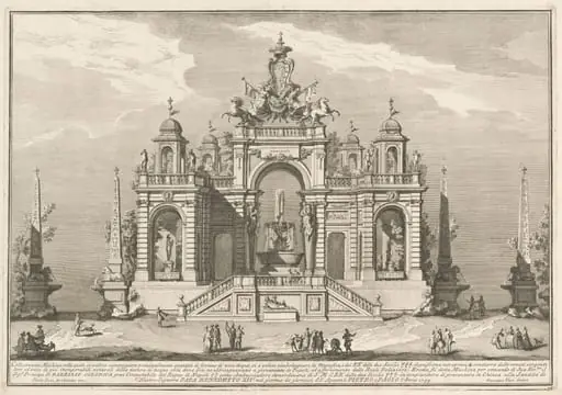 The Seconda Macchina for the Chinea of 1754: An Allegory of Waterworks, by Giuseppe Vasi