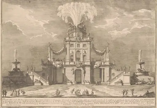 The Seconda Macchina for the Chinea of 1755: A Royal Hunting Lodge, by Giuseppe Vasi