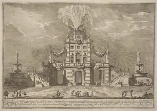The Seconda Macchina for the Chinea of 1755: A Royal Hunting Lodge, by Giuseppe Vasi
