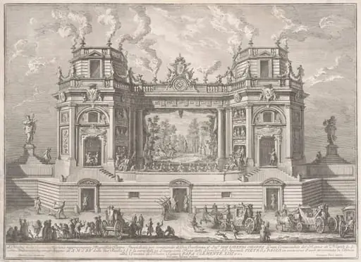The Seconda Macchina for the Chinea of 1761: A Magnificent Theater, by Giuseppe Vasi