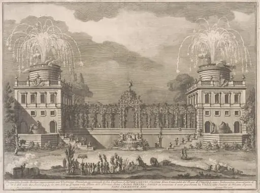 The Seconda Macchina for the Chinea of 1763: The Grape Harvest, by Giuseppe Vasi