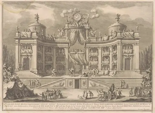 The Seconda Macchina for the Chinea of 1766: A Theater for Athletic Games, by Giuseppe Vasi