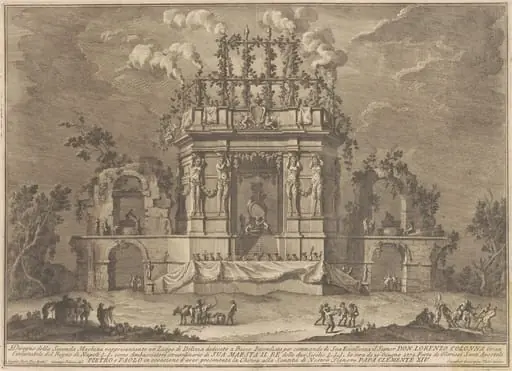 The Seconda Macchina for the Chinea of 1771: A Pleasure Palace Dedicated to Bacchus, by Giuseppe Vasi