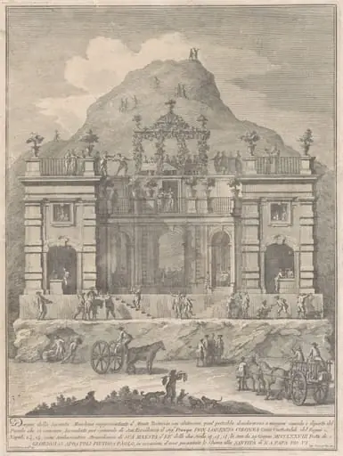 The Seconda Macchina for the Chinea of 1778: A Dwelling near Monte Testaccio, by Giuseppe Vasi