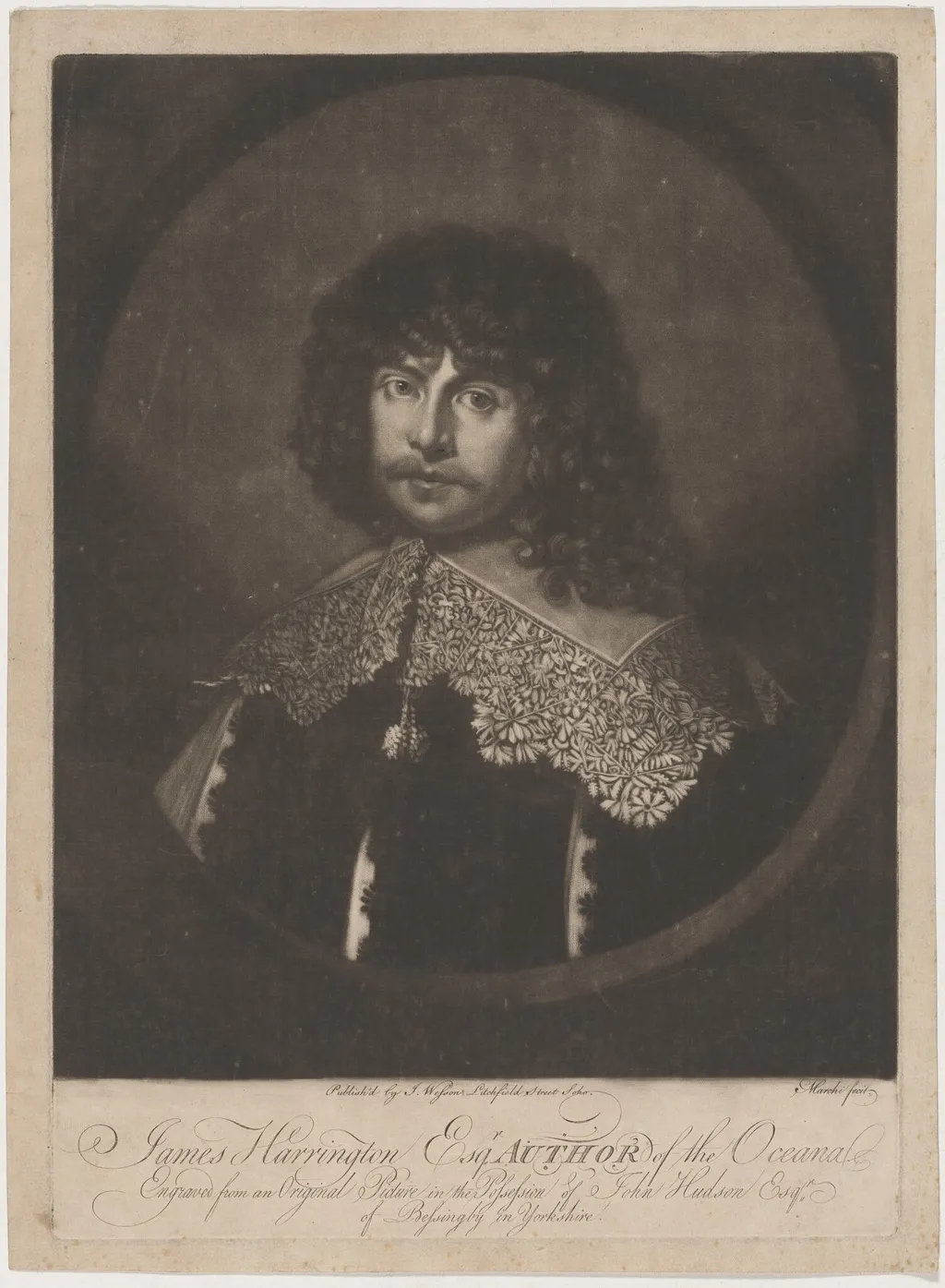 James Harrington, Esq., by Giuseppi Filippo Liberati Marchi, ink, 1772
