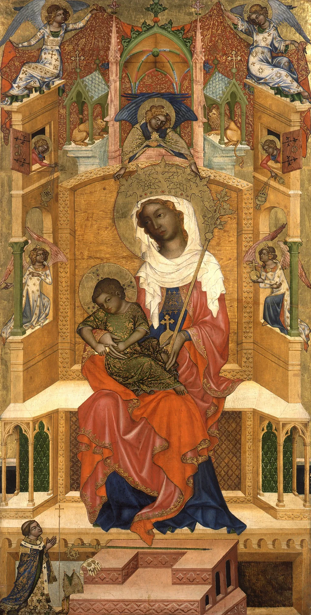 Glatz Madonna, paint, 1343