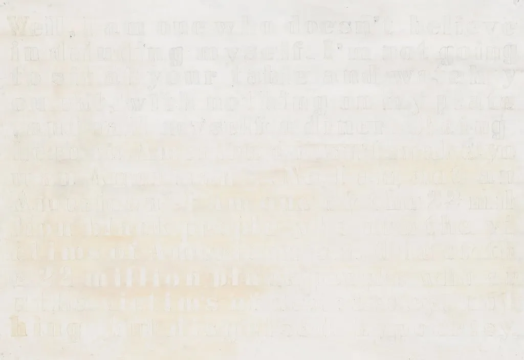 Untitled, by Glenn Ligon, oil, 1989