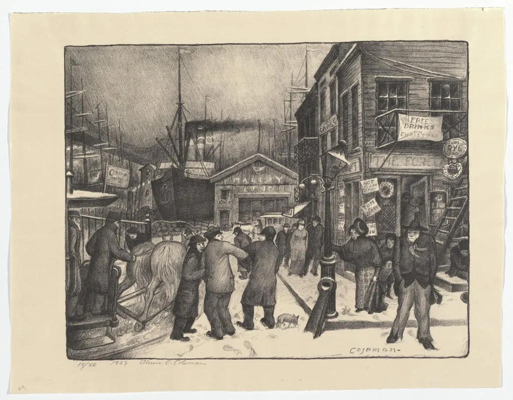 Untitled, by Glenn O. Coleman, ink, 1928