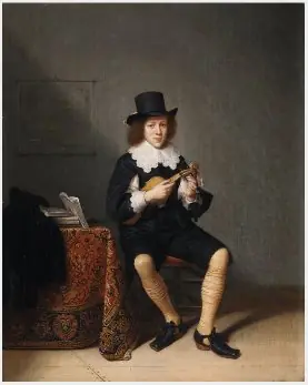 Man Aged Twenty Tuning a Violin, by Godaert Kamper